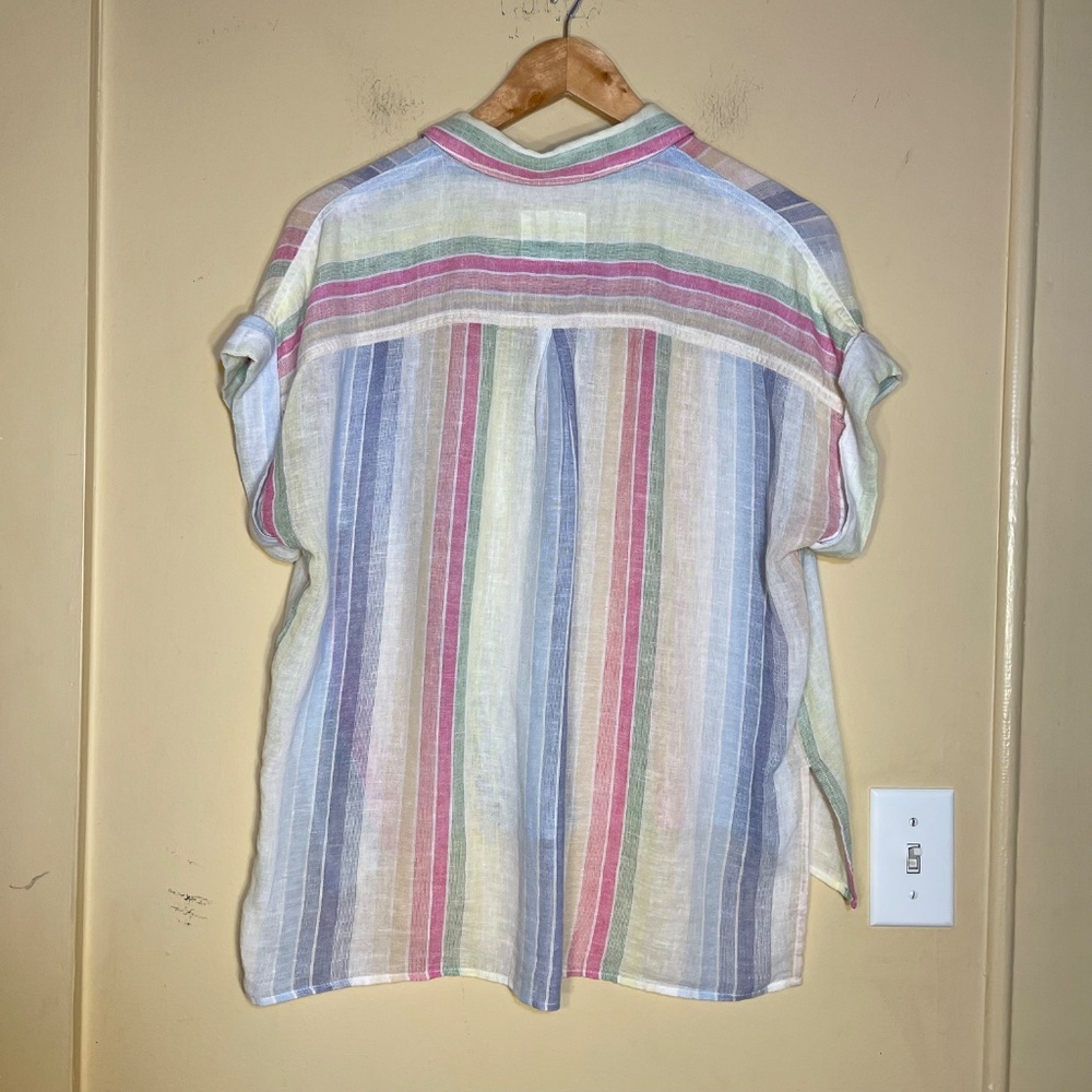 Linen Rails Multicolor Striped Button-Up Top - Picture 2 of 10